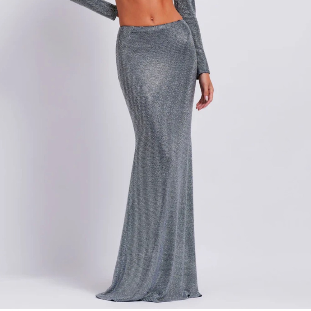 PatBO Crystal Embellished Maxi Skirt